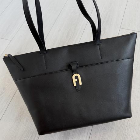Furla shopper tote čierna / zlatá lg, originál, furla
