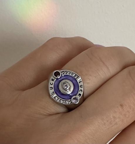 Strieborný prsteň fialový cosmic ts 7, thomas sabo