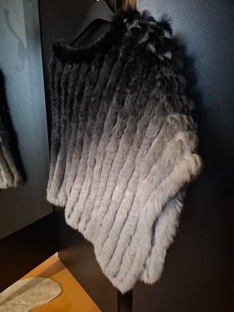 Ponco z pravej kozusiny, m