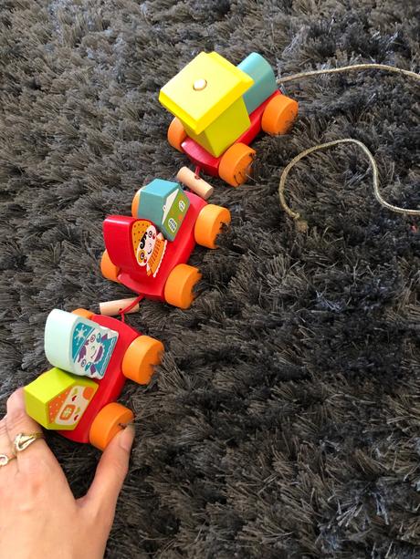 Drevený vláčik skladačka, 