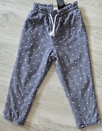 Menčestrové nohavice, h&m,98