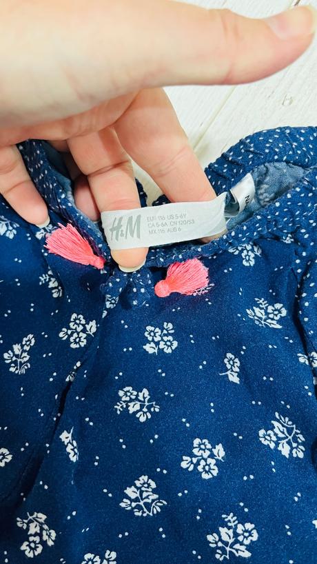 Modré nohavice na leto 116 2ks h&m, h&m,116