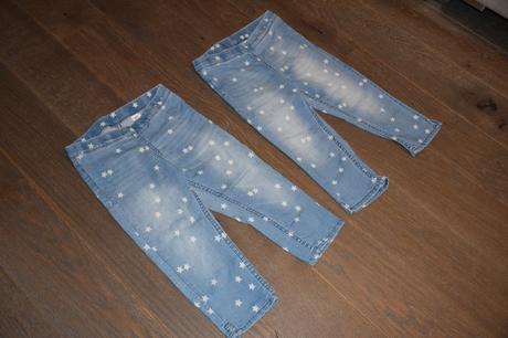 Perfektne 3/4 riflove capri leginky 5-8r., h&m,128