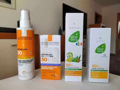 Na opaľovanie - aloe vera, la roche posay,