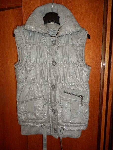 Teplá strieborná vestička, takko,l