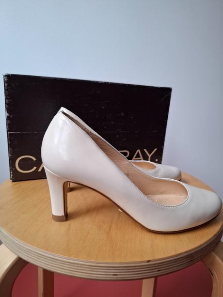 Lakované kožené lodičky kate grey, 36