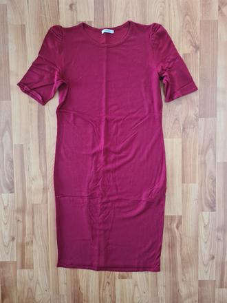 Bordové elastické šaty, orsay,m
