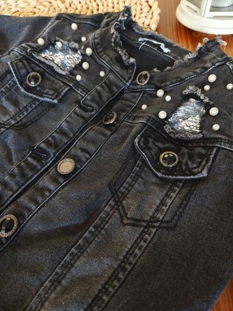 Riflová bunda tmavošedá 122, 122