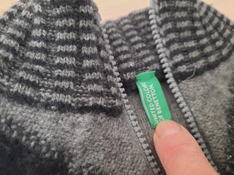 Vlnena mikina 98 na zips, benetton,98