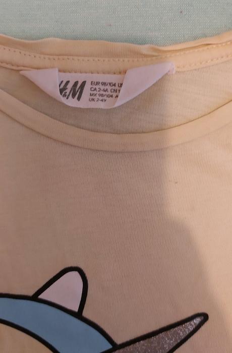 Letné tričko jednorožec h&m 98/104, h&m,98