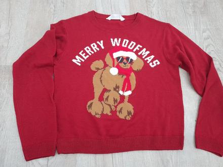 Vianočný sveter, h&m,146