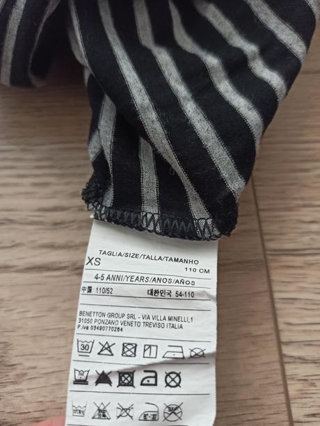 Benetton úpletové šaty s dlhým rukávom veľ. 110, benetton,110