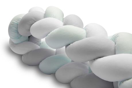 Sensillo mantinel do postieľky vrkoč mätový, šírka (cm): 40,dĺžka (cm): 210