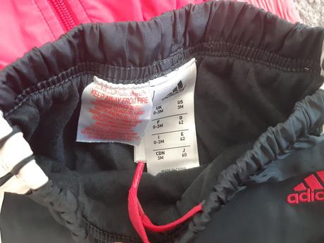 Adidas dievčenská ružovo-čierna súpravička, adidas,62