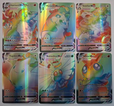 Pokémon karty rainbow (17 ks),