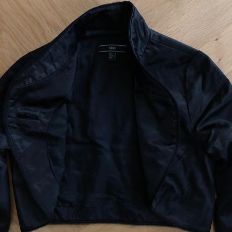 Mng čierne saténové bolero s brašňou, veľ. s, mango,s