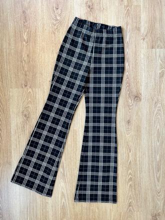 Kárované nohavice, h&m,xs