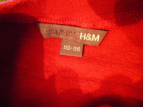 Červené tričko/vestička, h&m,110