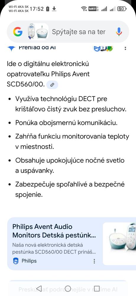 Avent pestúnka, philips avent