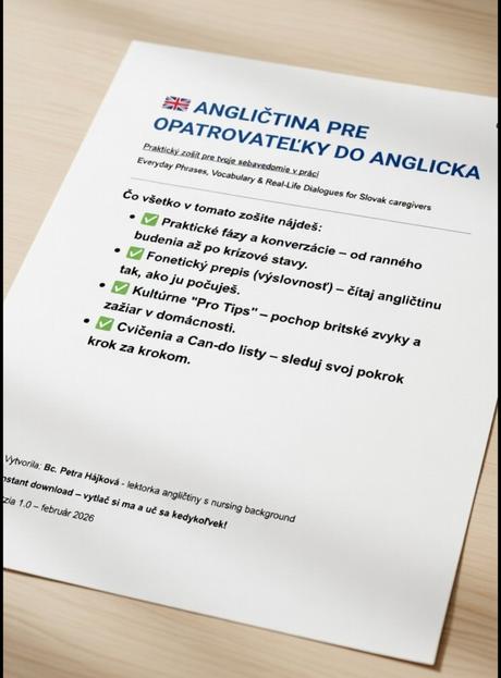 Angličtina pre opatrovateľky do uk - e-book, 