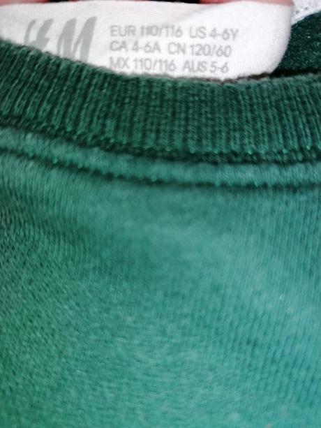 Zelená mikina, h&m,110