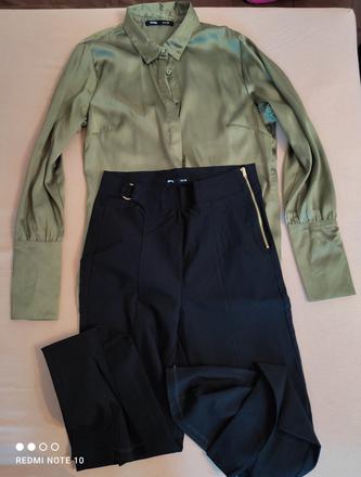 Nohavice flare+košeľa, s