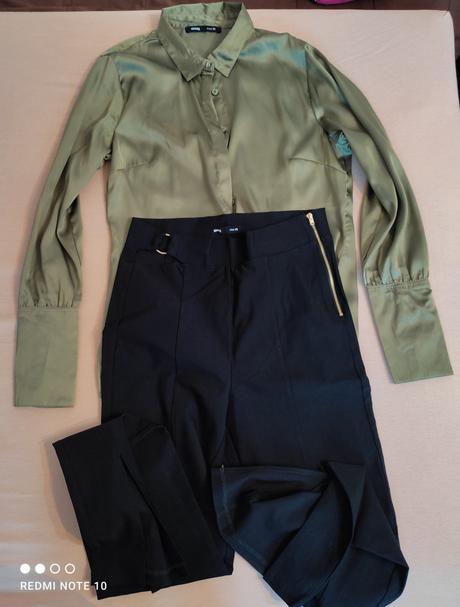 Nohavice flare+košeľa, s