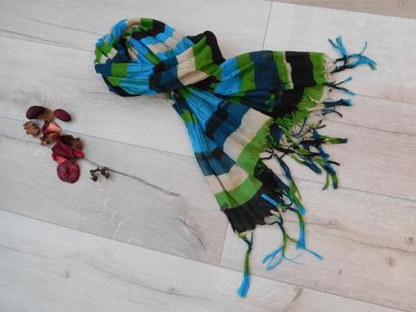 Šatka pruhovaná tyrkysová, esprit