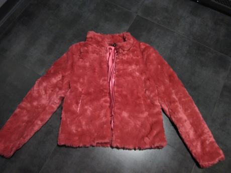 Cukríkovoružový kožuch h&m, h&m,s