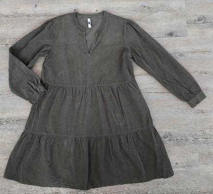 Kordové tmavozelené šaty, 42