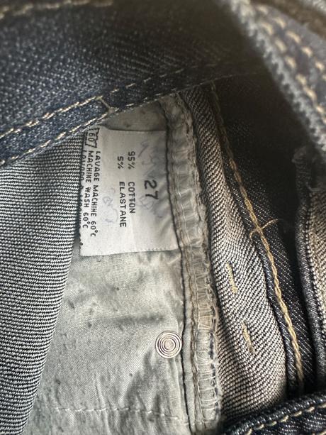 3/4 tmavé rifle na traky, s