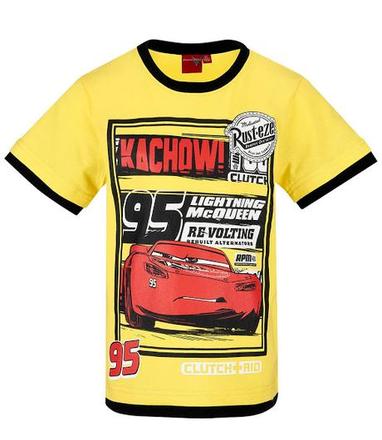 Chlapčenské letné tričko disney cars žlté, disney,98