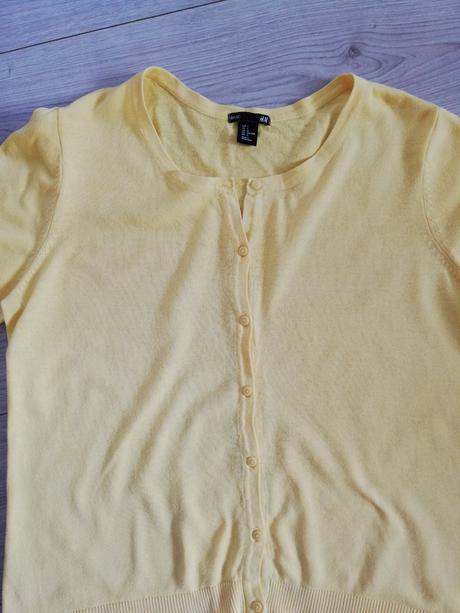 Žltý svetrík s 3/4 rukavmi, h&m,l