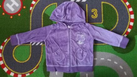 Fialová mikinka s kitty, 80