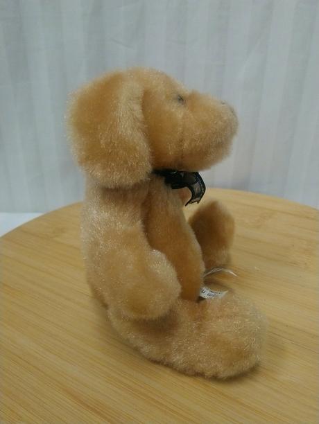 Plyšový hnedý psík, sediaci, 14 cm, 