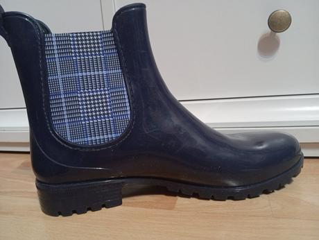 Modré lesklé gumáky č.41, 41