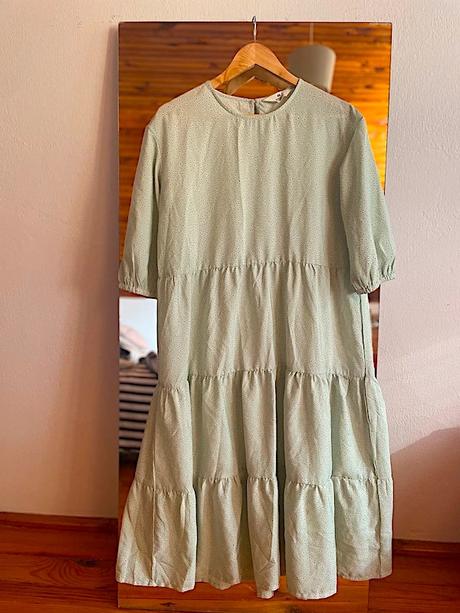 Maxi dlhé prestrihnuté šaty, h&m,170