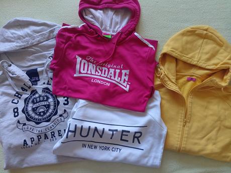 4 mikiny, lonsdale,xs