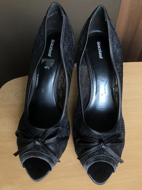 Dámske čipkované lodičky, graceland,42