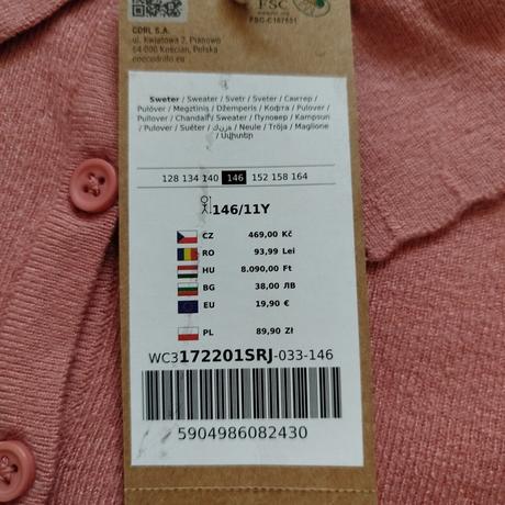 Krásny svetrík coccodrillo - nový s visačkou, coccodrillo,146