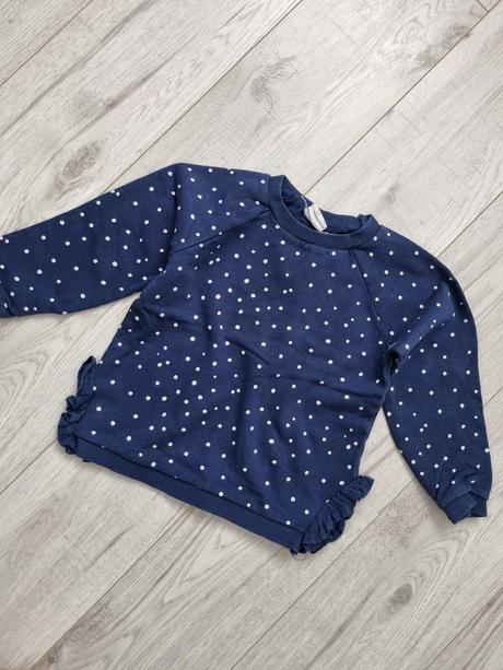 Tmavomodrá bodkovaná mikina zara, zara,104