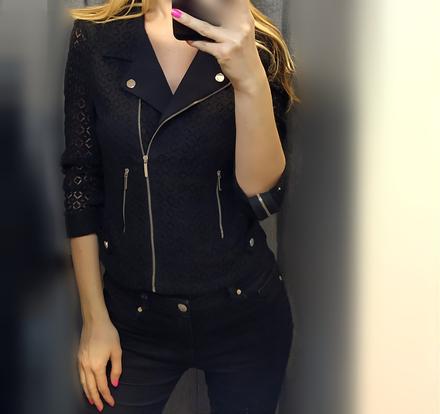Zara čipkovaná bundička, zara,xs