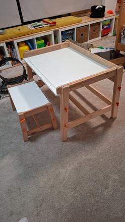 Detsktý rastúci stol ikea flisat,