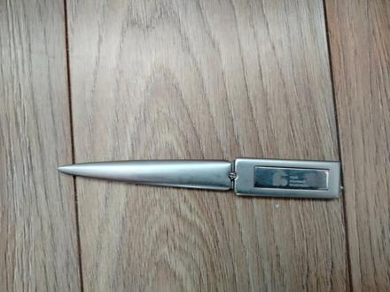 Vintage reklamný otvárač na listy,