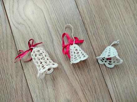 Háčkované ozdoby na stromček,