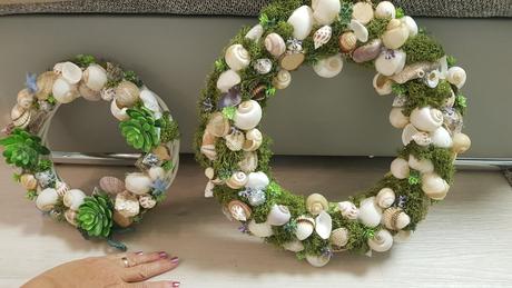 Dekoracia z mušli vencek, 