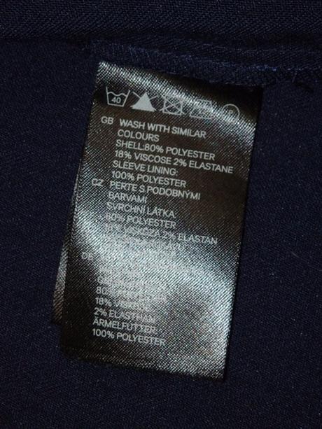 Kvalitný tmavomodrý blejzer, h&m,36