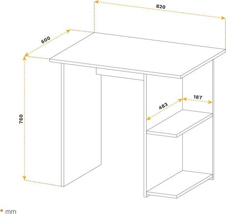 Písací kancelársky stôl do detskej izby ricoo, 