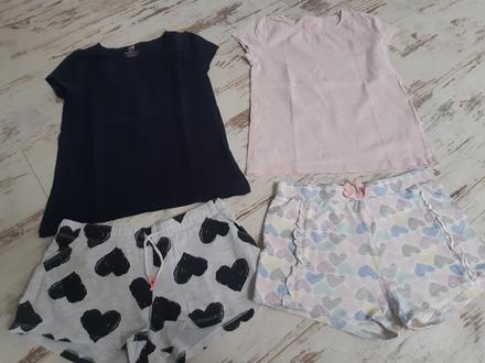 2x tricko + 2x sortky, h&m,122