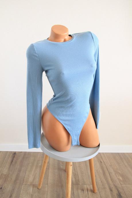 Bledo modrý body top, xs/s, xs